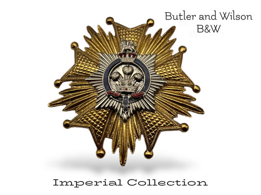 Vintage BUTLER and WILSON Imperial Collection enamel accent Badge Brooch Signed B & W - collector's piece - art.943/6-SOLD