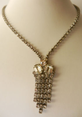 1940 Romantico Lavalier collana in cristalli Ice  -art.279/2-