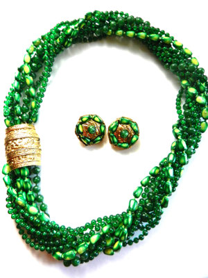 1960 demi set di  torsane collana e orecchini firmati SELINI © -art.139/2- SOLD OUT