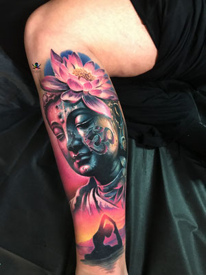 buddha color tattoo