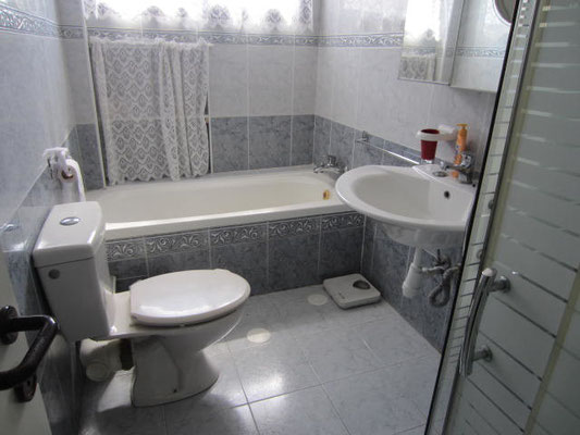 salle de bain baignoire + douche