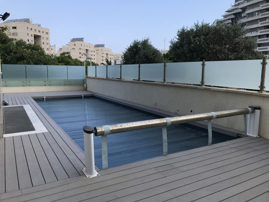Piscine couverte en hiver