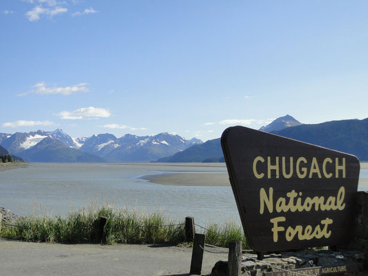 Sicht in Richtung Chugach Mountains