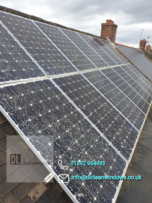 Solar panels covered in Lichen