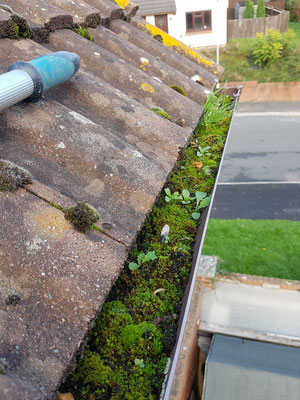 Full guttering adds to the weight and pressure causing damage