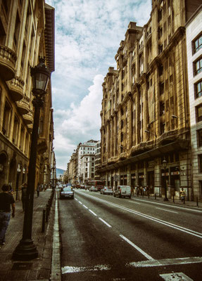 Retro Straßenszene Barcelona