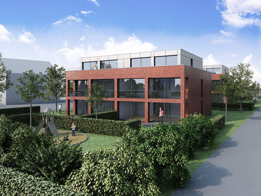 Mehrfamilienhäuser in Lank-Latum | Martin Sulke, Krefeld für GWG, Viersen