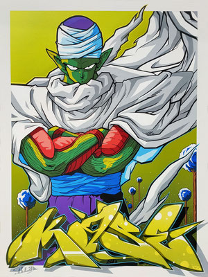 80x60cm. Acrylic and spray paint on canvas. " Piccolo " 2020