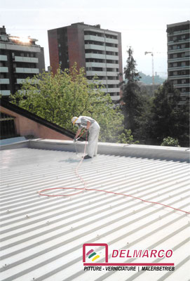 Delmarco pitture e verniciature Bolzano - Bozen  |  verniciatura tetto con vernici epossidiche antiruggine