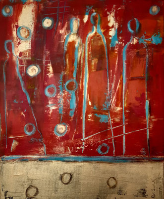 "Golden Days", Acryl auf Canvas, 50x40cm, 2023