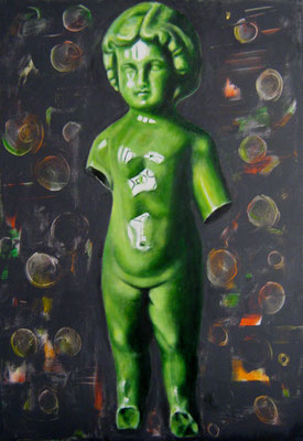 Vergänglichkeit II, Acryl auf Leinwand, 100x70cm, 2017