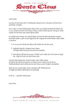 30.11. - Brief vom Weihnachtsmann