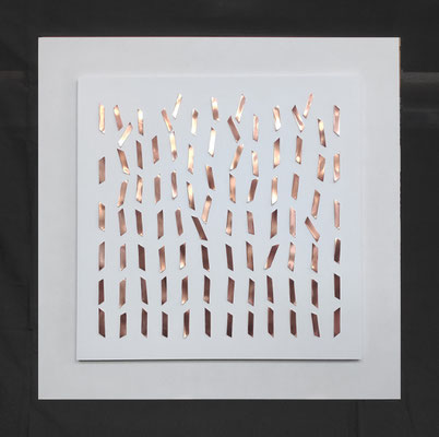 Larens graan, 50 x 50 cm, mdf en koper