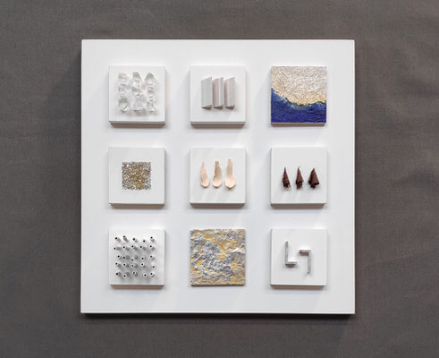 Petit Fours, 25 x 25 cm, diverse materialen