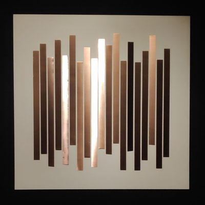 Cu2, 80 x 80, koper op mdf