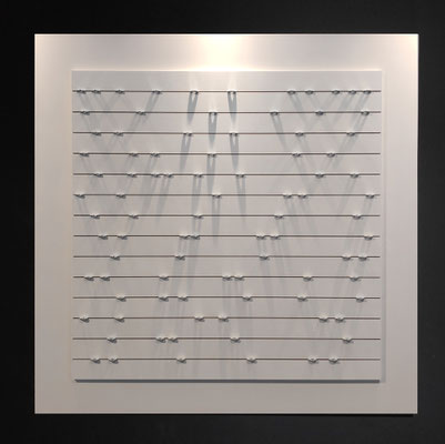 Hope, 80 x 80 cm, licht weerkaatsende ringen