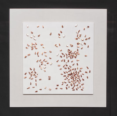 Zwermen,80 x 80 cm, 80 x 80 cm, mdf en koper