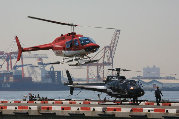 REichlich Verkehr herrscht vormittags am Heliport.