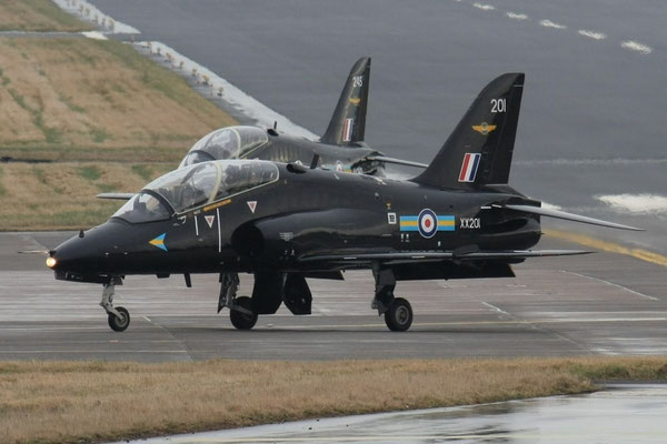 Aus RAF Valley in Wales kamen zwei BAe Hawks der No. 208 Sq.