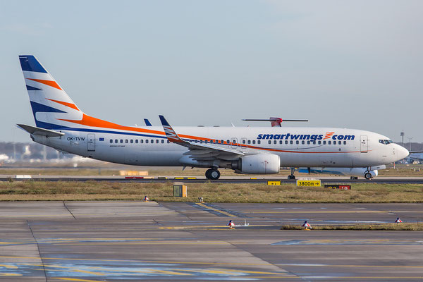 FRA 08.01.2016; OK-TVW, Smartwings Boeing 737-86Q for Iraqui Airways (former Private Air´s HB-IIR)