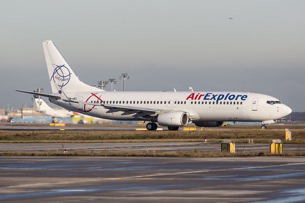 FRA 25.01.2016; OM-HEX, Air Explore Boeing 737-81Q for Iraqi Airways (ex-Norwegians LN-NOC, ex-Air Europa EC-ICD)