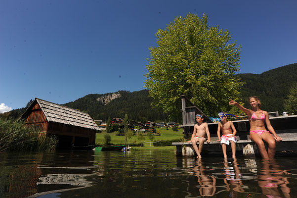 Haus mit Badestrand am Weissensee