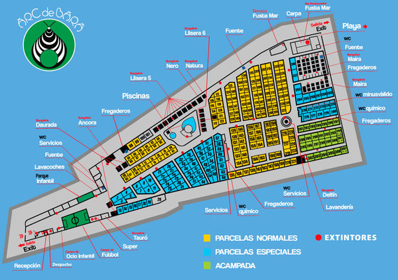 mapa camping arc de bara
