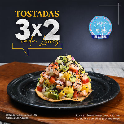 promociones, promociones en lunes, promociones en cdmx, las hijas de la tostada promociones