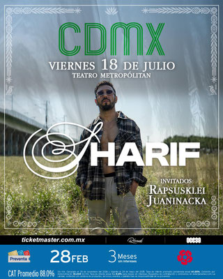 sharif en cdmx, sharif concierto en cdmx, concierto en mexico, conciertos cdmx, conciertos en enero, conciertos en enero 2026