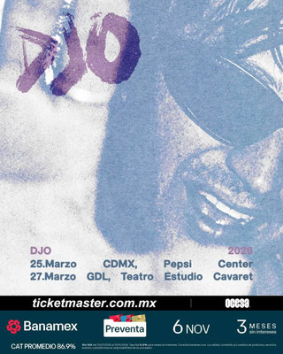 djo en cdmx, djo concierto en cdmx, concierto en mexico, conciertos cdmx, conciertos en enero, conciertos en enero 2026