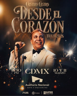 cristian castro en cdmx, cristian castro concierto en cdmx, concierto en mexico, conciertos cdmx, conciertos en enero, conciertos en enero 2026