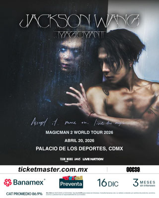 jackson wang en cdmx, jackson wang concierto en cdmx, concierto en mexico, conciertos cdmx, conciertos en enero, conciertos en enero 2026