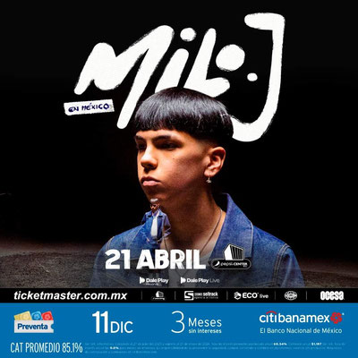 milo j, milo j en mexico, milo j en cdmx, conciertos, conciertos cdmx, conciertos en abril