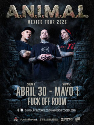 animal en cdmx, animal concierto en cdmx, concierto en mexico, conciertos cdmx, conciertos en enero, conciertos en enero 2026