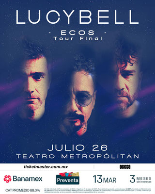 lucybell en cdmx, lucybell concierto en cdmx, concierto en mexico, conciertos cdmx, conciertos en enero, conciertos en enero 2026