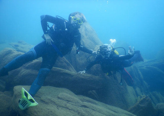 Tolles erstes Mal Tauchen im Süßwasser .-)