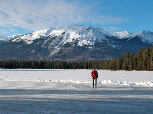 Jasper NP, zugefrorener See