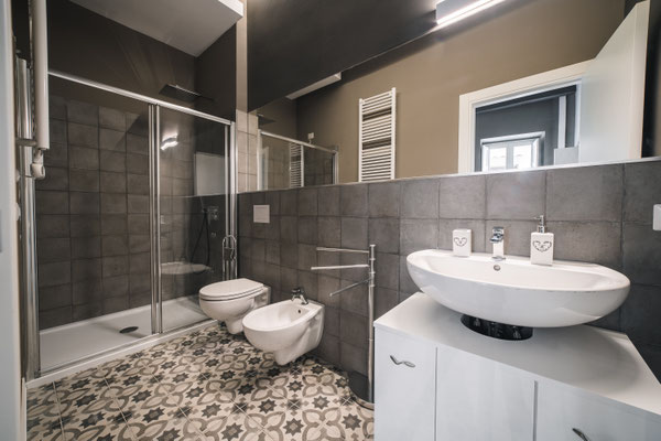 Badezimmer der Marsili Suite in den Palazzo Paladini Luxury Suites in Pizzo