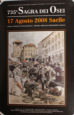 Sagra dei Osei 735°, ad opera di A.Beltrame, anno 2008 (Domenica del Corriere Anno X n. 34 23-30 agosto 1908 quarta di copertina)