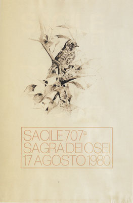 Sagra dei Osei 707°, ad opera di Sergio Saroni di Torino, anno 1980