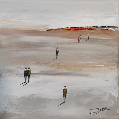 20cmx20cm sur toile noire 30cmx30cm VENDU