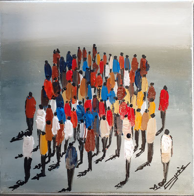 20cmx20cm sur toile noire 30cmx30cm VENDU