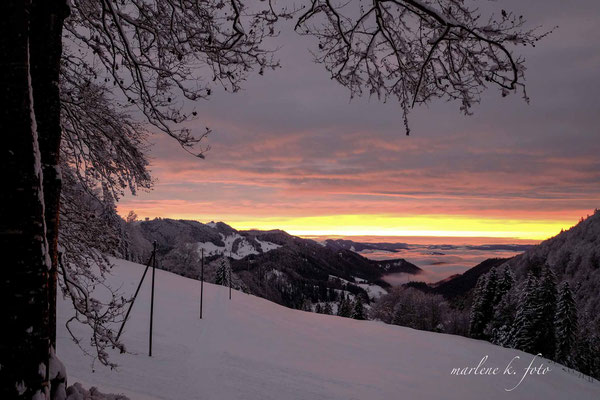 Sonnenuntergang Scheltendenpass