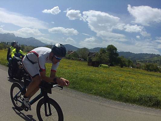 Mario Weise auf der flachen Radstrecke