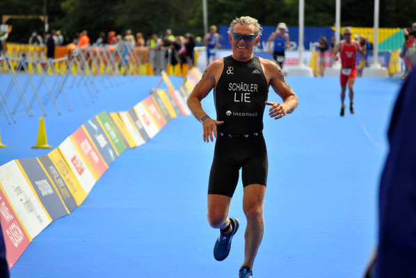 Michael Schädler als 31. M55 im Ziel