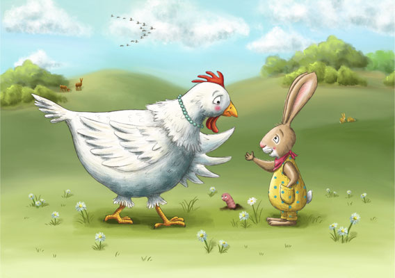 Huhn und Hase