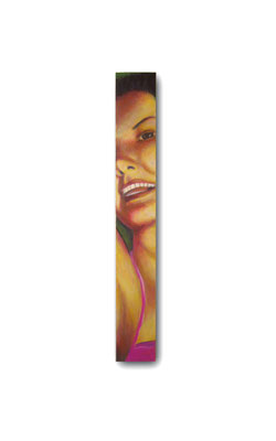 A Good Time Girl:  3.5 x 24 x 1"  acrylic on wood