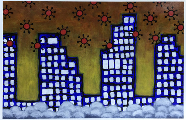 The Summer Of 2020 / COVID #16  (12x18" / acrylic on paper)