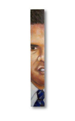 Contender- Marco Rubio:   3.5 x 24 x 1"  acrylic on wood