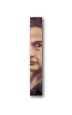 Contender- Hillary:   3.5 x 24 x 1"  acrylic on wood